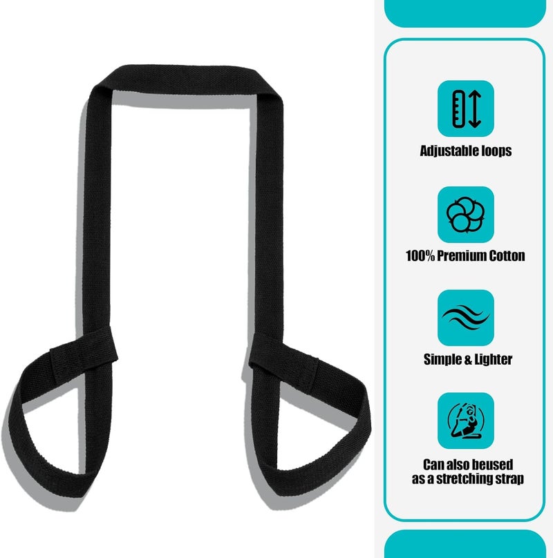 CINDALOG Yoga Mat Carrier Strap, Adjustable Thick Straps Sling for Carrying Large Mats, Stretching Band - Image 3